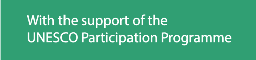 Green banner with text stating 'With the support of the UNESCO Participation Programme