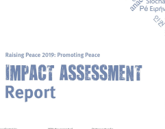Cover of the 'Raising Peace 2019: Promoting Peace Impact Assessment Report
