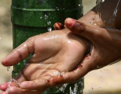 Close-up of hands holding a small, red object, symbolizing care and connection